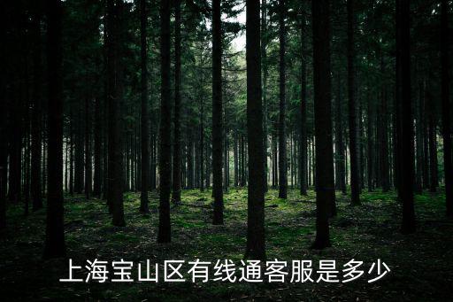 寶山區24小時服務熱線電話，上海寶山區有線通客服是多少