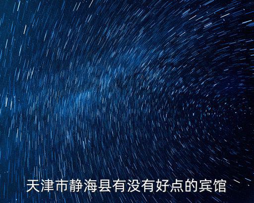 天津市靜海縣有沒有好點的賓館