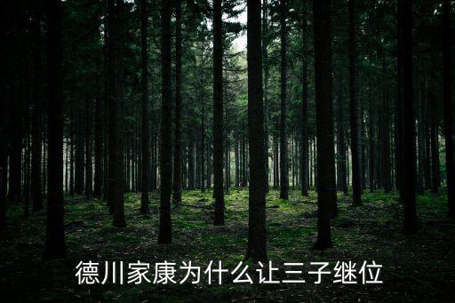  德川家康為什么讓三子繼位