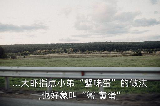 ...大蝦指點小弟“蟹味蛋”的做法,也好象叫“蟹 黃蛋”