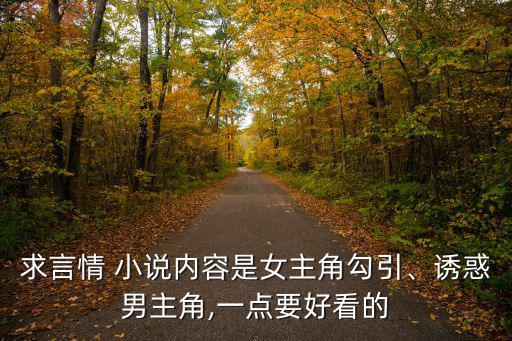 求言情 小說內容是女主角勾引、誘惑男主角,一點要好看的