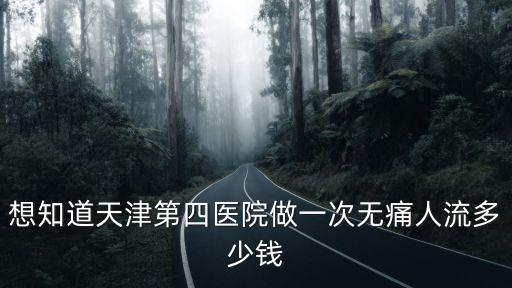 想知道天津第四醫院做一次無痛人流多少錢