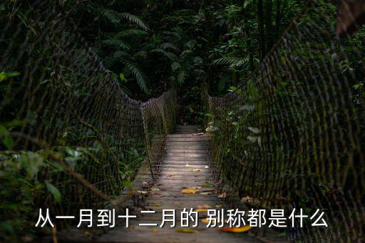從一月到十二月的 別稱都是什么