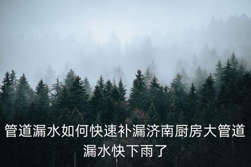 管道漏水如何快速補漏濟南廚房大管道漏水快下雨了