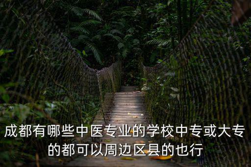 成都有哪些中醫專業的學校中?；虼髮５亩伎梢灾苓厖^縣的也行