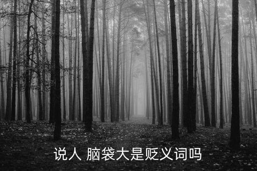 說人 腦袋大是貶義詞嗎