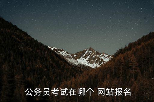  公務員考試在哪個 網站報名