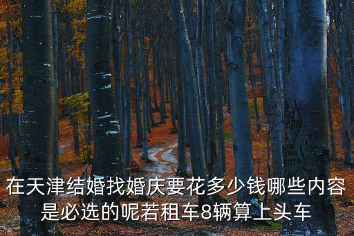 在天津結婚找婚慶要花多少錢哪些內容是必選的呢若租車8輛算上頭車