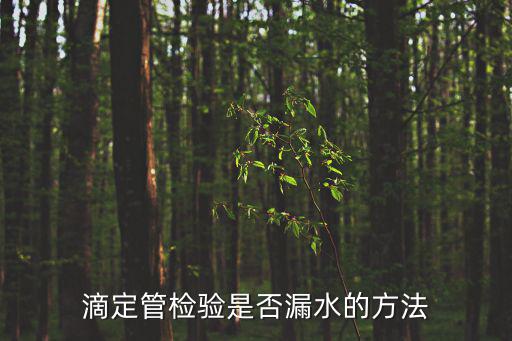 滴定管檢驗是否漏水的方法