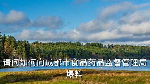 請問如何向成都市食品藥品監(jiān)督管理局爆料