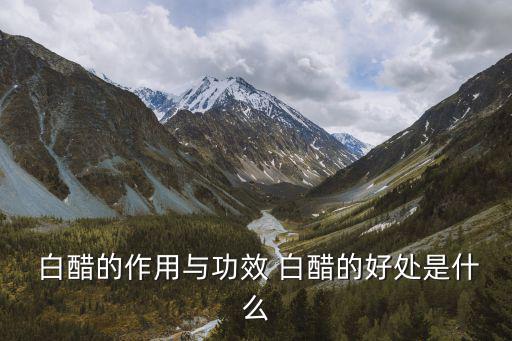  白醋的作用與功效 白醋的好處是什么