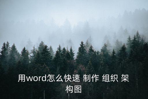 用word怎么快速 制作 組織 架構圖