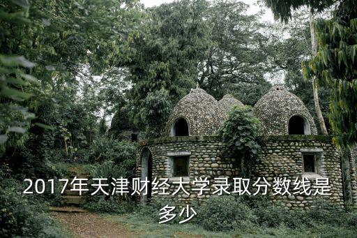 2017年天津財經大學錄取分數線是多少