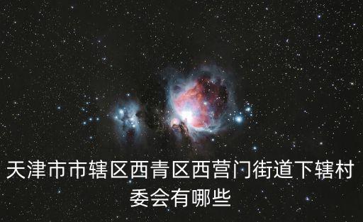 天津市市轄區(qū)西青區(qū)西營(yíng)門(mén)街道下轄村委會(huì)有哪些