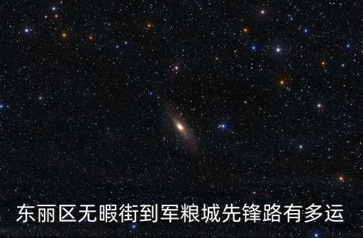 東麗區(qū)無暇街到軍糧城先鋒路有多運