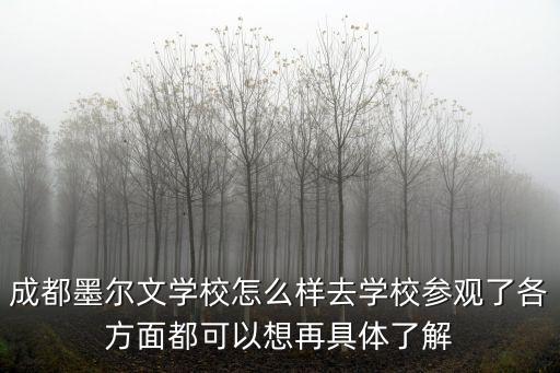 成都墨爾文學(xué)校怎么樣去學(xué)校參觀了各方面都可以想再具體了解