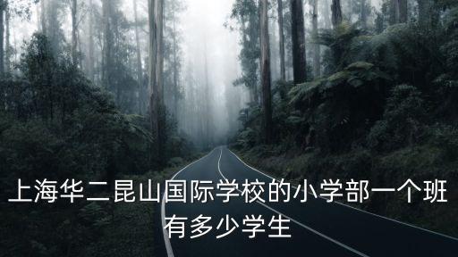 上海華二昆山國際學校的小學部一個班有多少學生