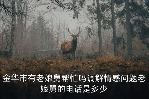 金華市有老娘舅幫忙嗎調解情感問題老娘舅的電話是多少