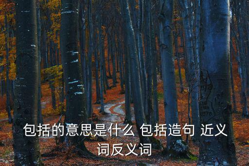  包括的意思是什么 包括造句 近義詞反義詞