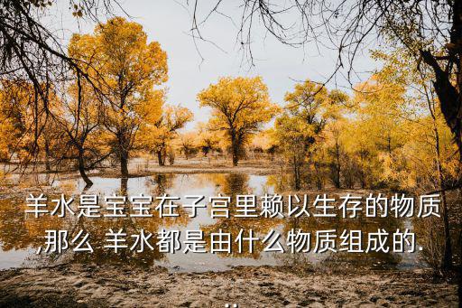  羊水是寶寶在子宮里賴以生存的物質,那么 羊水都是由什么物質組成的...