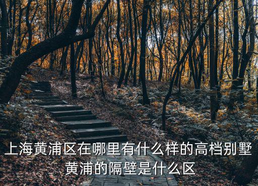 上海黃浦區在哪里有什么樣的高檔別墅 黃浦的隔壁是什么區