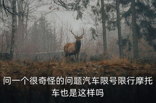 問一個很奇怪的問題汽車限號限行摩托車也是這樣嗎