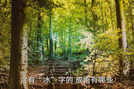 冰的成語,冰天雪地四個字形容冬天的美麗