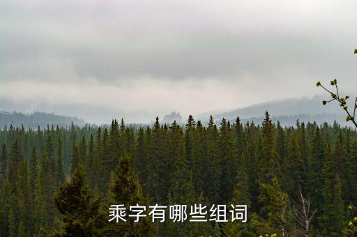 乘字有哪些組詞
