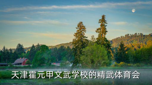 天津霍元甲文武學校的精武體育會