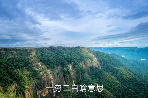  一窮二白啥意思