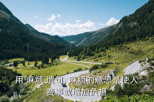 用 麻煩 造句, 麻煩的意思是使人費事或增加負擔