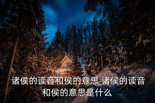 諸侯的意思,諸侯國在漢語中是狹義的