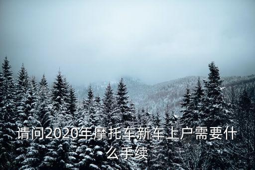 請問2020年摩托車新車上戶需要什么手續
