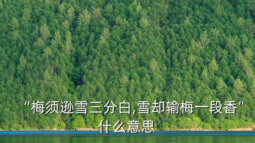古詩一百首,梅花雪花各執(zhí)一端各有優(yōu)劣作者含蓄寫下這首詩
