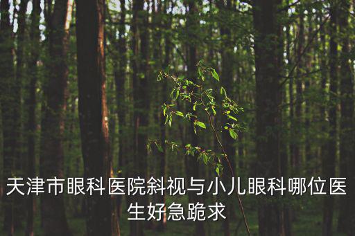 天津市眼科醫院斜視與小兒眼科哪位醫生好急跪求
