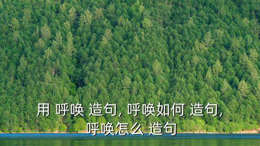 用 呼喚 造句, 呼喚如何 造句, 呼喚怎么 造句