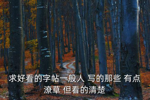 字帖欣賞，求好看的字帖一般人 寫的那些 有點潦草 但看的清楚