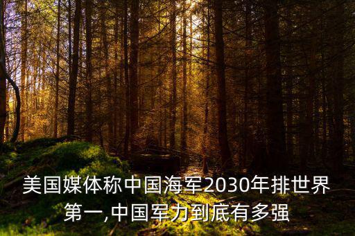 美國媒體稱中國海軍2030年排世界第一,中國軍力到底有多強