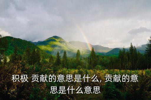 貢獻是什么意思,《人的外貌》第二集:獻的含義有何差別?