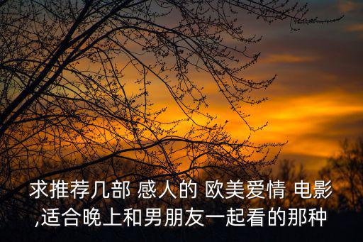 求推薦幾部 感人的 歐美愛情 電影,適合晚上和男朋友一起看的那種
