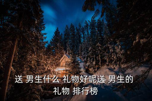 送 男生什么 禮物好呢送 男生的 禮物 排行榜