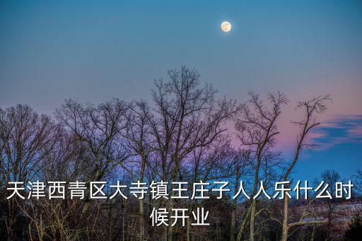 天津西青區大寺鎮王莊子人人樂什么時候開業