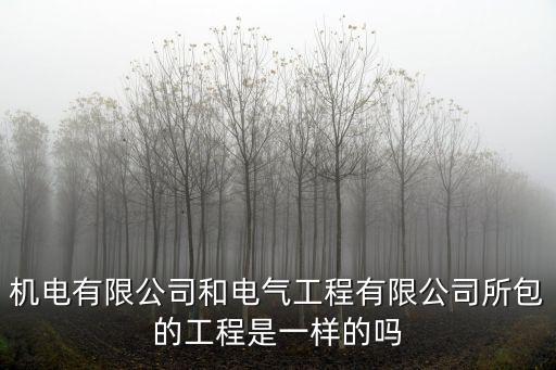 機(jī)電有限公司和電氣工程有限公司所包的工程是一樣的嗎