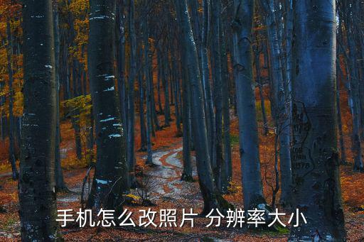 手機怎么改照片 分辨率大小