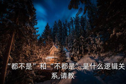 是與不是,是和不是不是是不等價的!