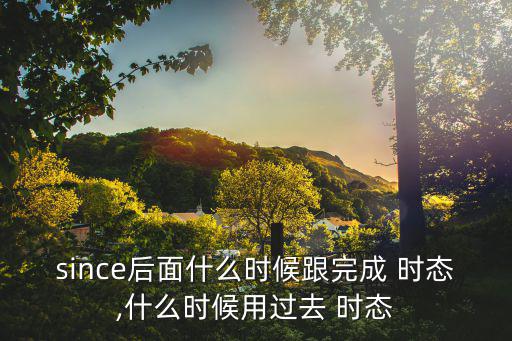 since后面什么時候跟完成 時態(tài),什么時候用過去 時態(tài)