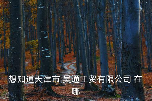 想知道天津市 吳通工貿有限公司 在哪