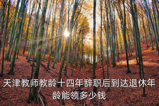 天津教師教齡十四年辭職后到達退休年齡能領多少錢