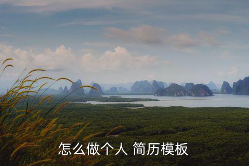 怎么做個人 簡歷模板
