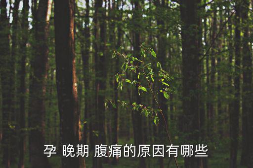 孕 晚期 腹痛的原因有哪些